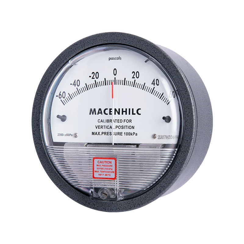 Micro differential pressure gauge micro differential pressure gauge negative pressure gauge air measuring ventilation micro pressure gauge differential pressure gauge 0-60 air pressure gauge