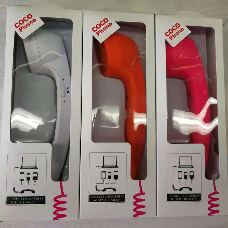 Manufacturers Wholesale Large Retro Earpiece Fashion External 3.5mm Mobile Phone Earpiece Large Spot 10 Color Microphone