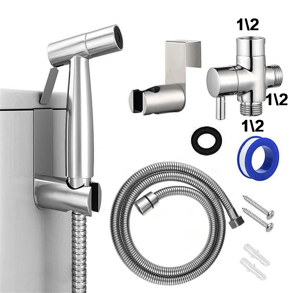 Сопутствующий туалет с одним входом и двумя выходами, треугольный клапан для ванной, распылитель биде, высоконапорный распылитель, насадка для водяного пистолета