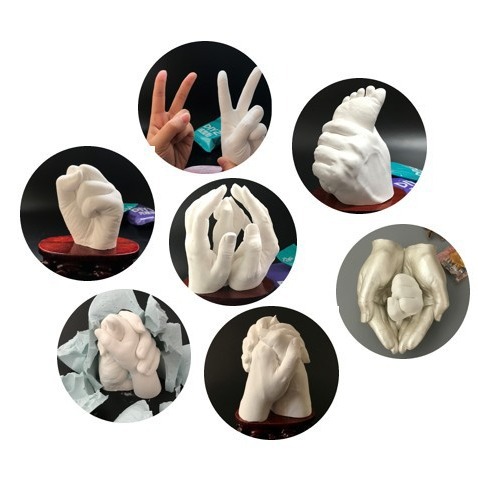 Clone powder model powder couple hand film infant three-dimensional hand and foot model making material 3d plaster hand model clone