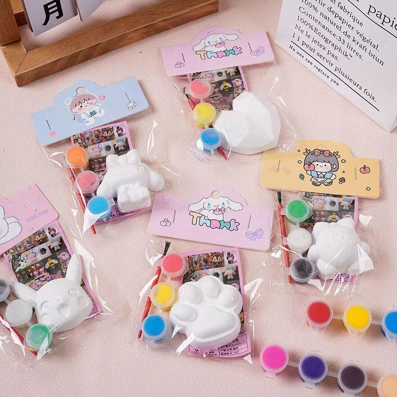 Gypsum Doll Children's Painted Bags Puzzle 61 Handmade Creation Wholesale Award Birthday Gift Kindergarten Stall