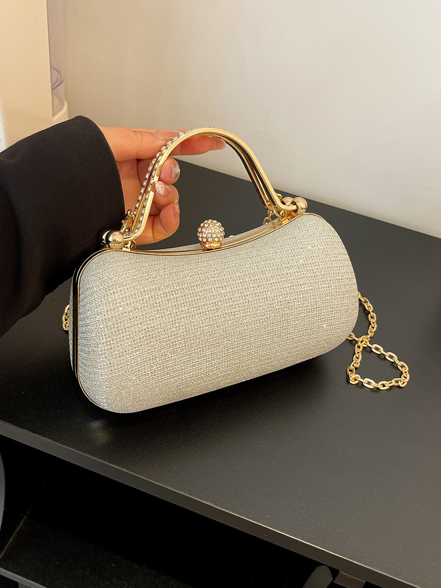 Handbag Women's 2025 New Fashion Evening Bag Elegant Socialite Small Fragrance Bag High-End Chain Shoulder Bag