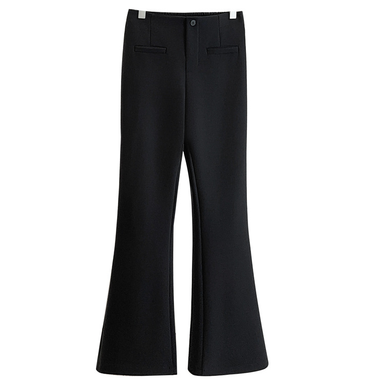 Early Spring Micro-pants Women's Plus Size Micro-suit Casual Pants New High Waist Slimming Narrow Flare Pants