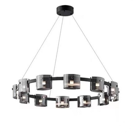 Zhongshan Factory Exhibition Hall Modern Light Luxury Simple Glass Chandelier Dining Room Living Room Bedroom Designer Home Nordic Art