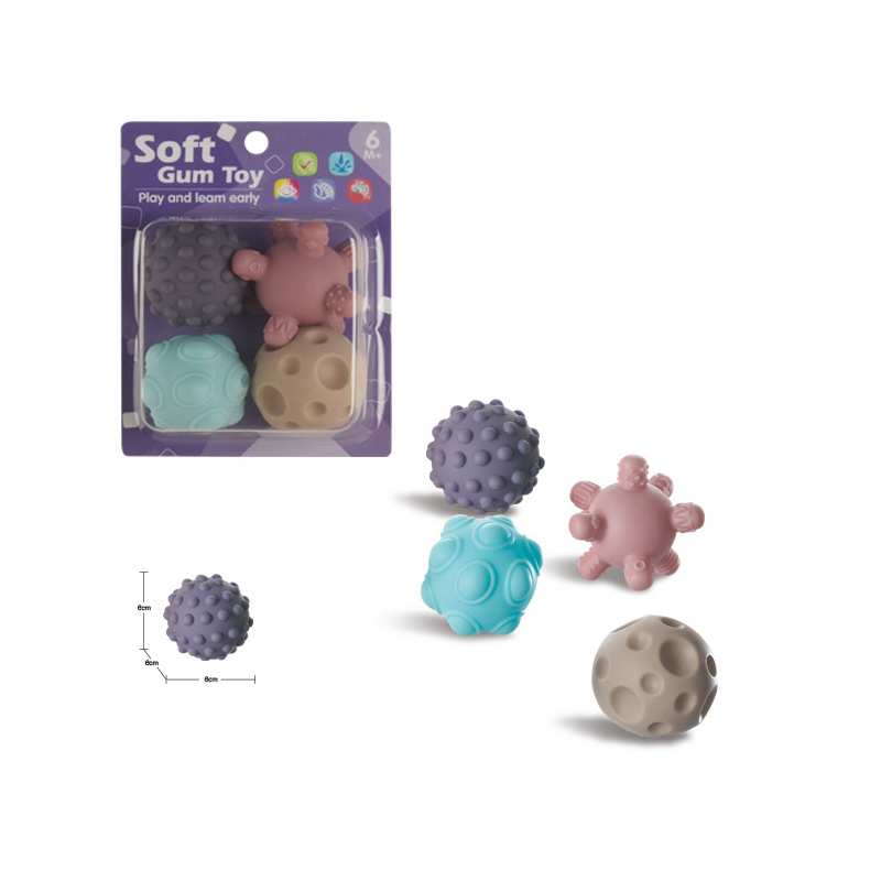 Cross-border Yama Vinyl Soft Rubber Toy Toy for Baby and Baby Bite Boiled Pinch Music Puzzle Early Education Stacking Ball