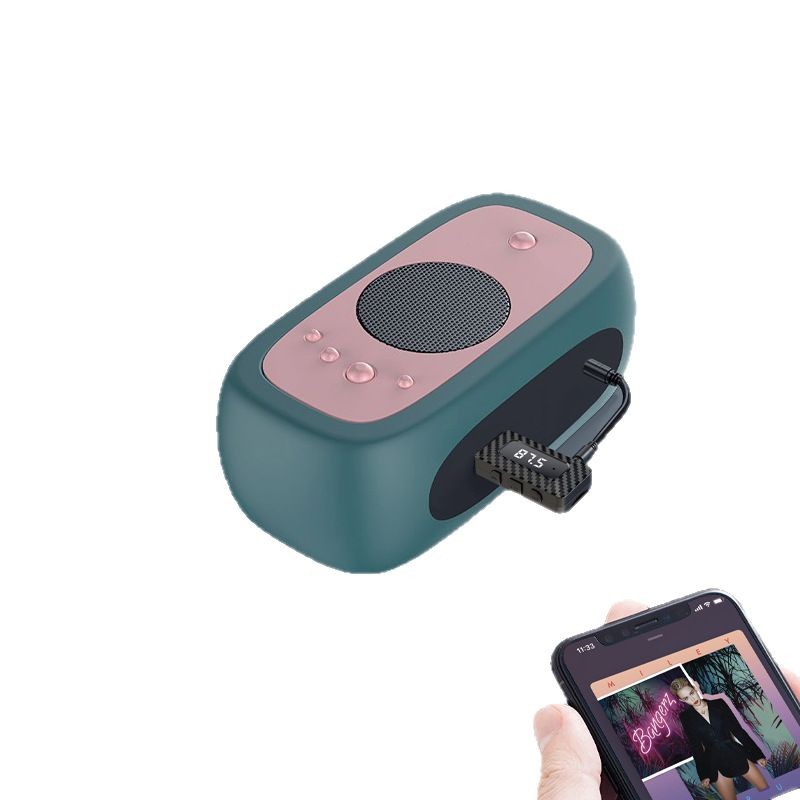 Cross-border new car wireless bluetooth receiver FM transmitter 2-in -1 LED hands-free audio adapter