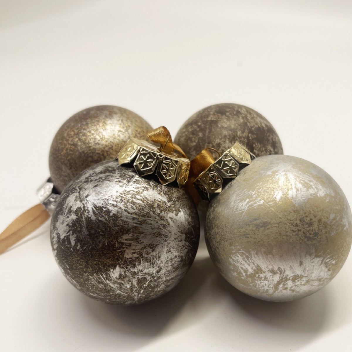 Cross-Border Christmas 6cm Old Antique Effect Plastic Ball Painted Texture Ball Christmas Tree Decoration Pendant Supplies