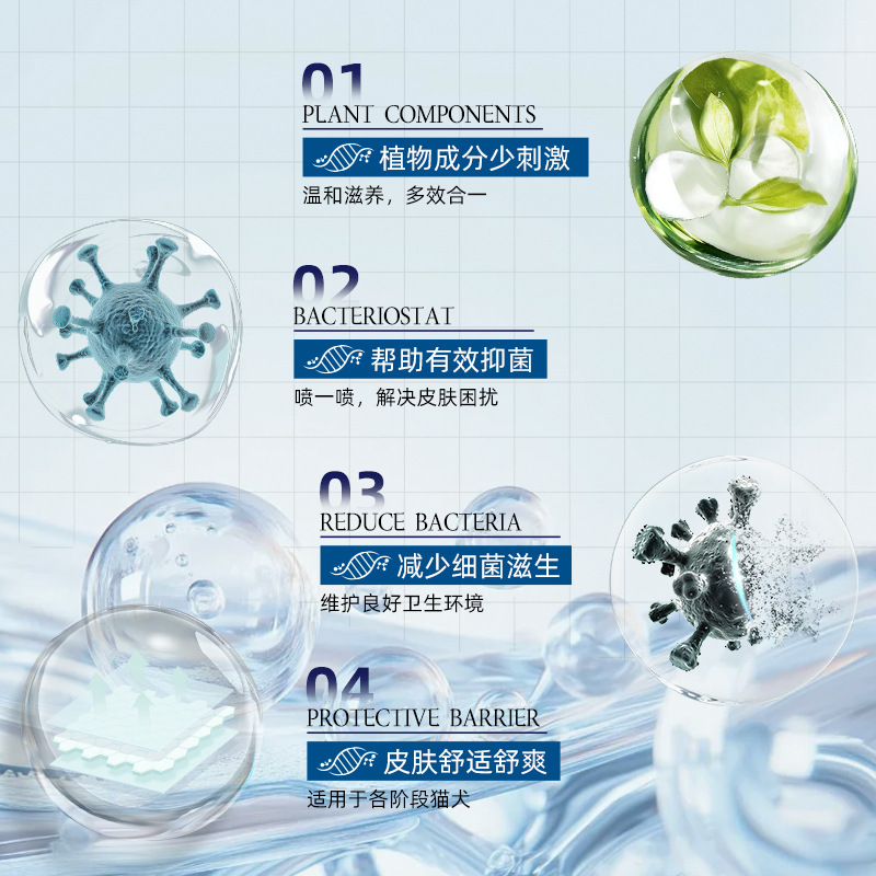 Anpetle Pet Dermatosis Spray for Cats and Dogs, Fungal Skin Care Spray for Hair Loss, Special for Cats' Skin Care and Dermatosis Treatment