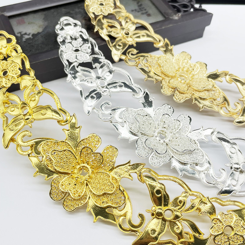 diy jewelry accessories antique hairpin alloy butterfly flower hair crown bridal hair accessories homemade handmade materials wholesale