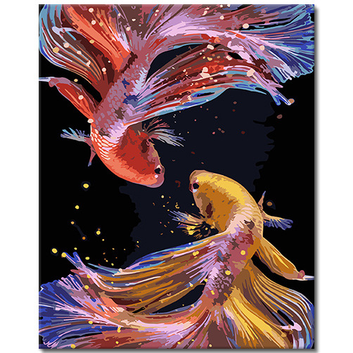 Golden Series DIY Digital Painting, Light Luxury Style Elk Decorative Painting with Chinese Style Meaning, Living Room Background Wall Hanging Painting