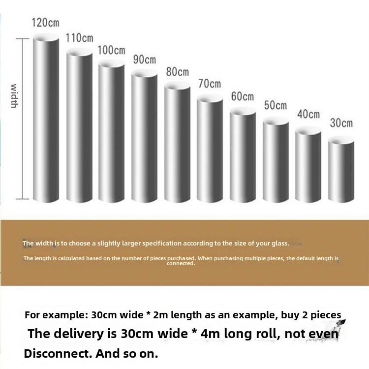 Window One-Way Perspective Glass Film Anti-Peeping Bedroom Living Room Thickeneded Glass Sticker Blackout Sun Protection Insulation Film