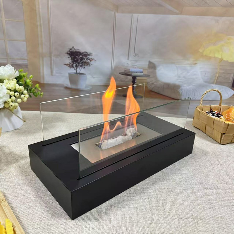 Alcohol Fireplace Outdoor Portable Small Stove Indoor Decoration Portable Desktop Real Stove Heating Atmosphere Real Fire Pit