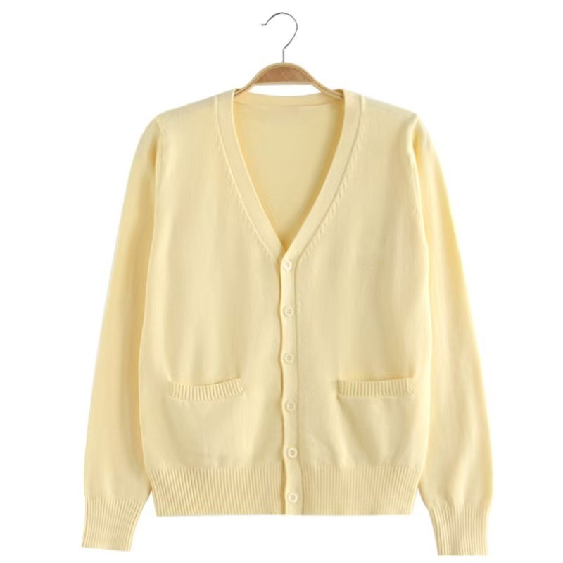Jk Uniform Knitwear Cardigan Wholesale Basic Jacket Women's Autumn and Winter Preppy Style Knitwear Jacket V Neck