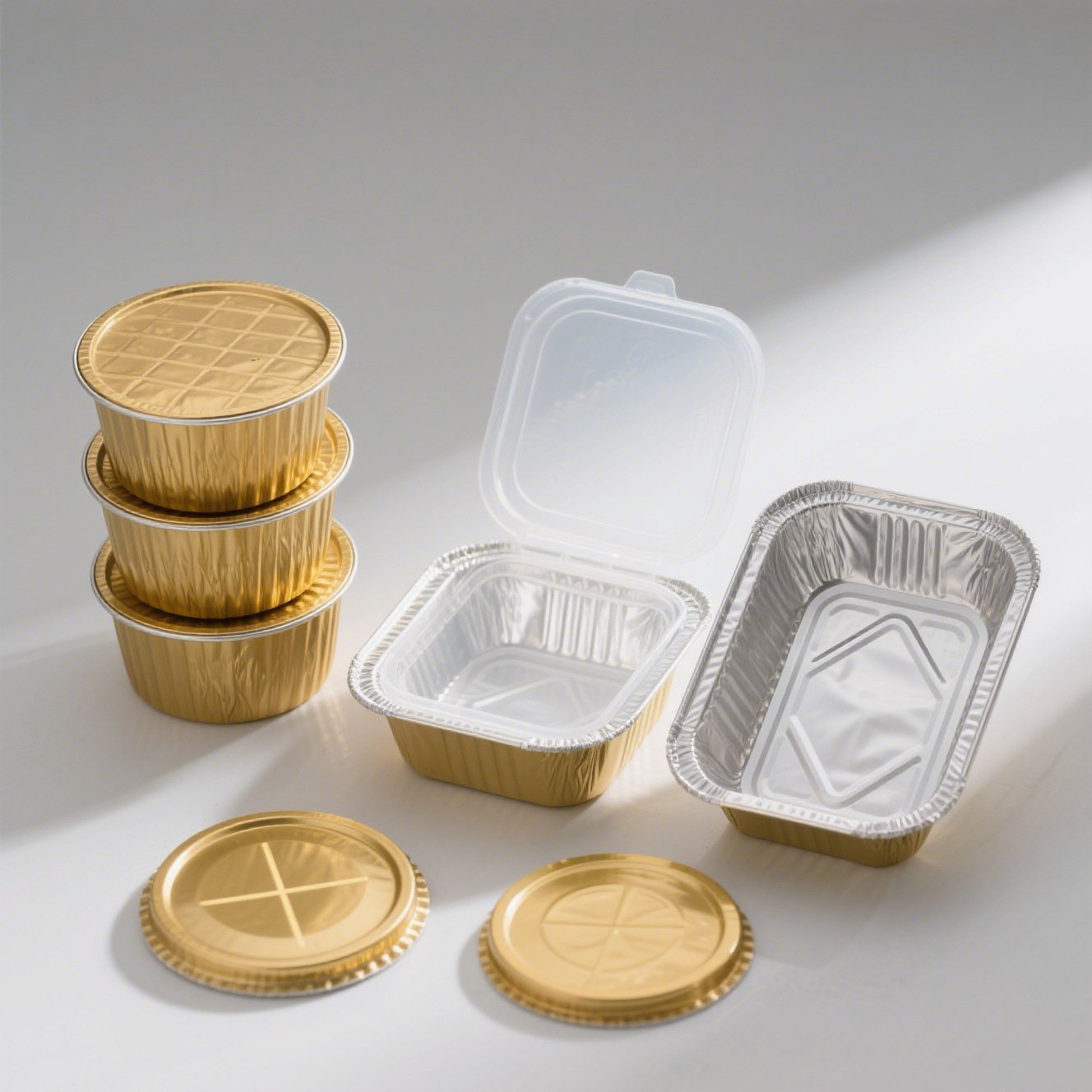 Fast Food Tin Foil Box for Commercial Use, Barbecue Stew, Grilled Fish, Crayfish Takeout, Golden Packaging Box, Thickened Disposable Lunch Box