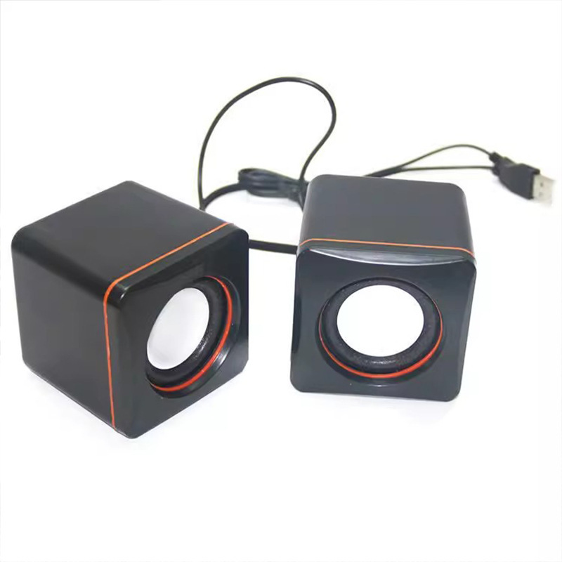 Computer Office Small Audio Notebook Desktop Portable Small Speaker USB Wired 3.5 Interface 3D Surround Sound