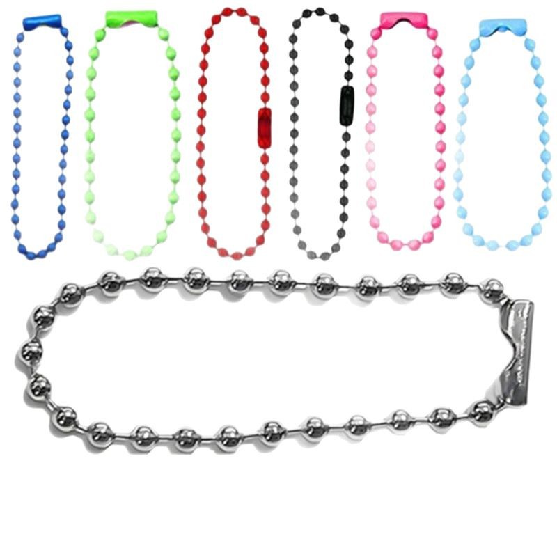 Wholesale 304 stainless steel round ball bead chain diy jewelry accessories metal goo card paint tag chain color chain
