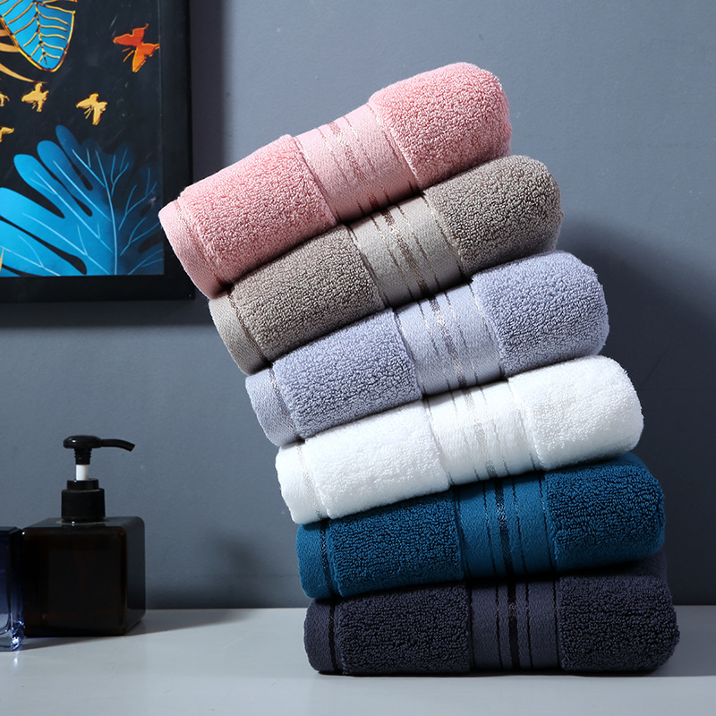 Factory Wholesale Pure Cotton 5A Antibacterial Towel Class a Cotton Household Adult Towel One Piece Drop Shipping Quick Drying and Water Absorption