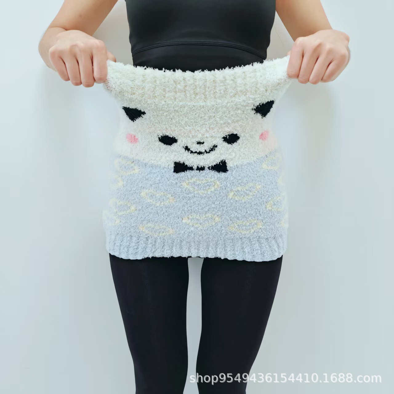 New Autumn and Winter Extended Thickened Large Size Waist Support Belt for Pregnant Women, Belly Protection for Overweight People, Postpartum Warmth Sleeping Belly Wrap