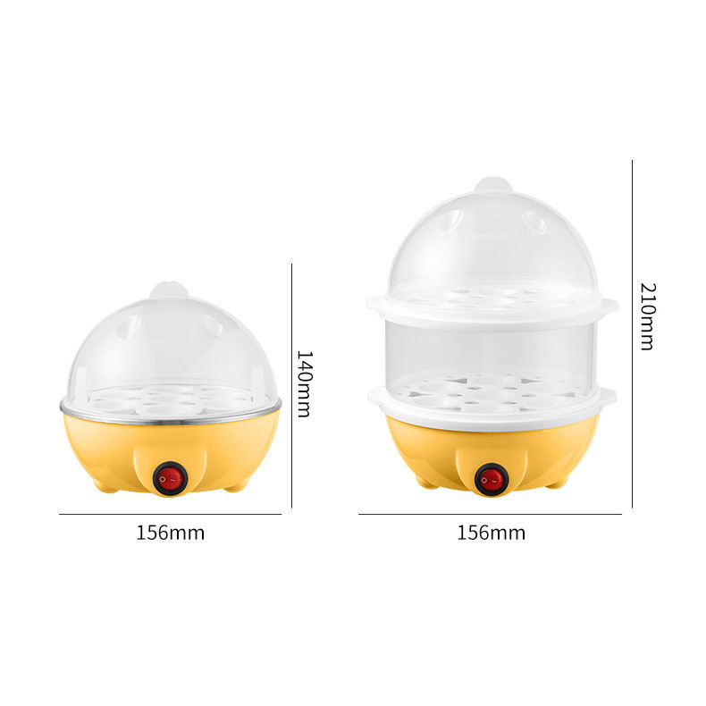 Egg Cooker with Automatic Power Off, Household Single and Double Layer Mini Multi-Functional Breakfast Machine, Egg Steamer, Anti-Dry Burning, Automatic Power Off