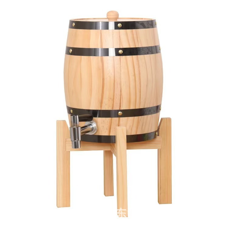 Oak Wine Barrel Desktop Vertical Wine Barrel Household Beer Wine Decorative Barrel Wine Making Liquor Solid Wood Wine Barrel