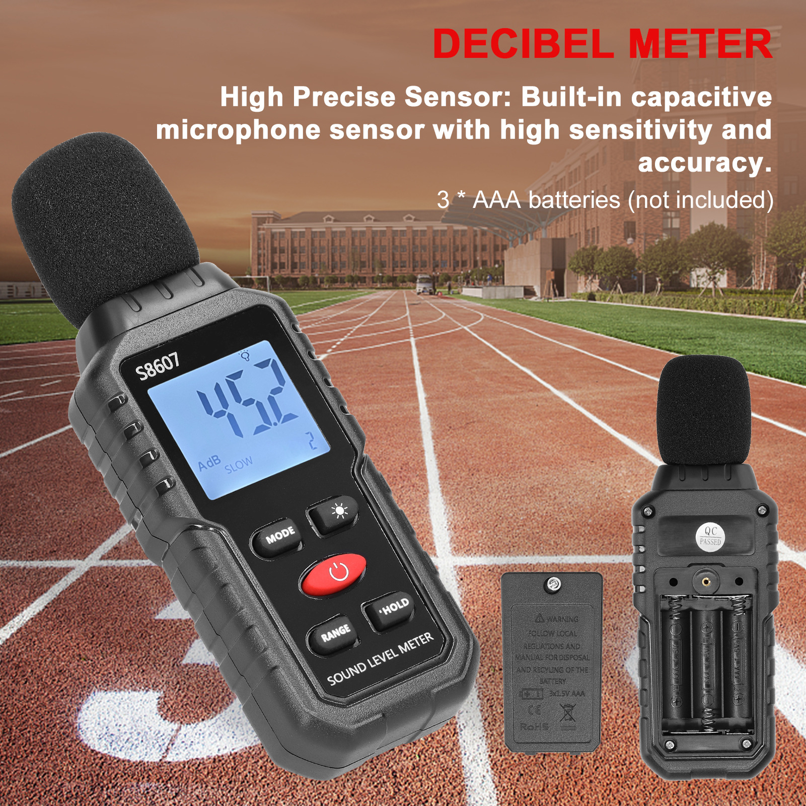 S8607 Digital Noise Meter Cross-border Explosion Decibel Meter