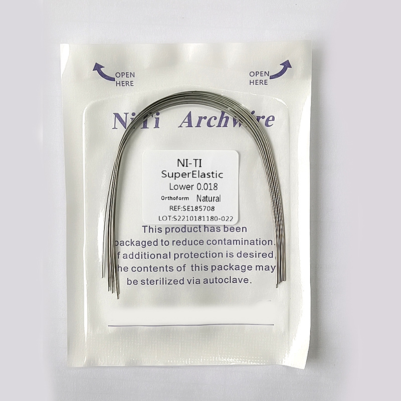 Orthodontic Nickel-Titanium Wire, Orthodontic Arch Wire, Nickel-Titanium Arch Wire, Nickel-Titanium Round Wire, Oval Natural, Export Export