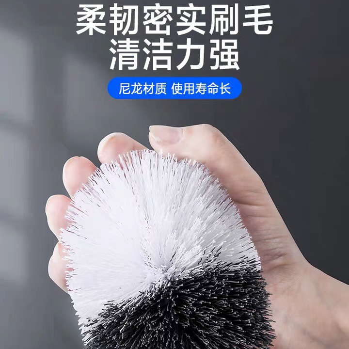 Toilet Brush Toilet Long Handle Wall-Mounted Household Bathroom Toilet Brush Toilet Brush Set Suction Cup Wall Hanging