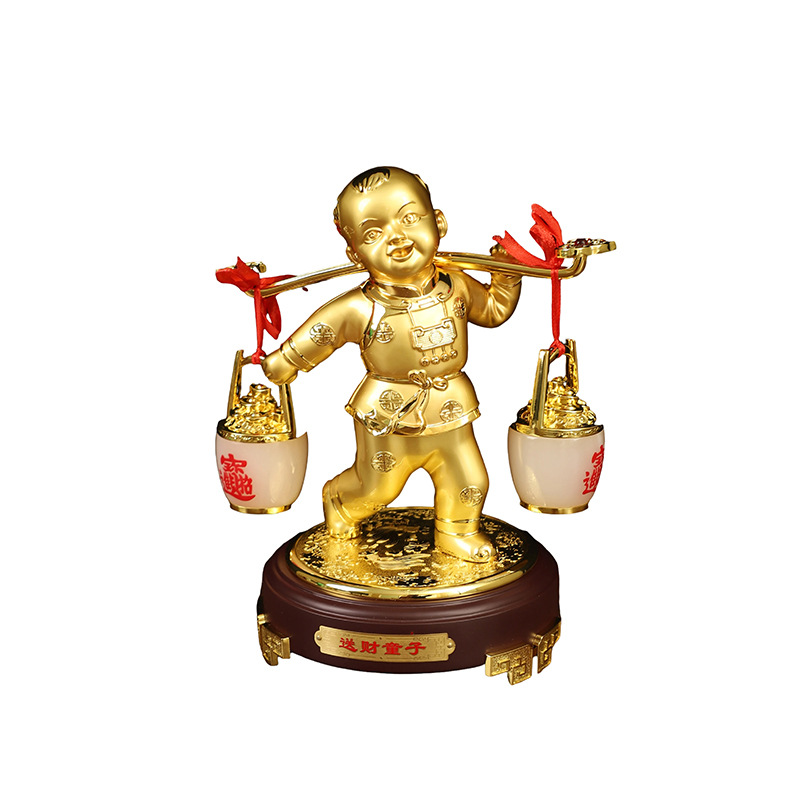 Gift Boy Lucky Alloy Decoration Office Desktop Decoration Bookcase Decoration Business Gifts for Leaders
