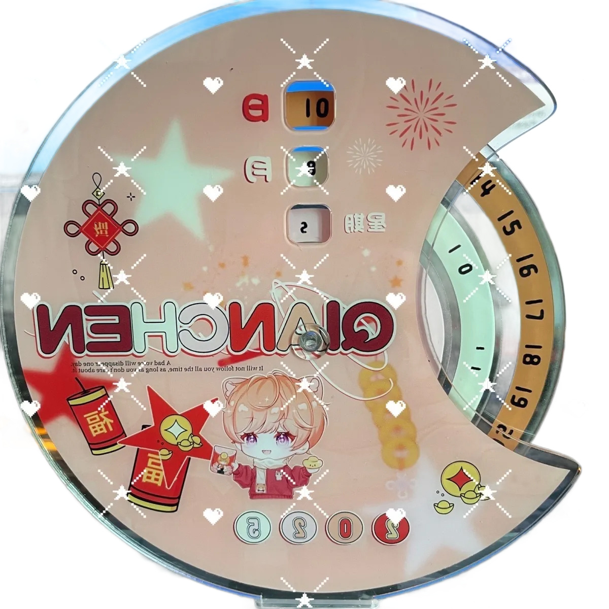 Acrylic Star Merchandise Rotating Stand Custom Calendar Perpetual Custom Support Merchandise Cartoon Anime Standee