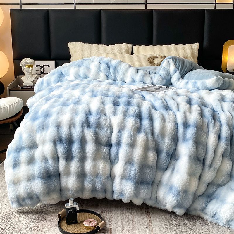 2025 New Milk Velvet Quilt Core Winter Thickeneded Warm Rabbit Plush Coral Velvet Spring & Fall Bedding Winter Quilt