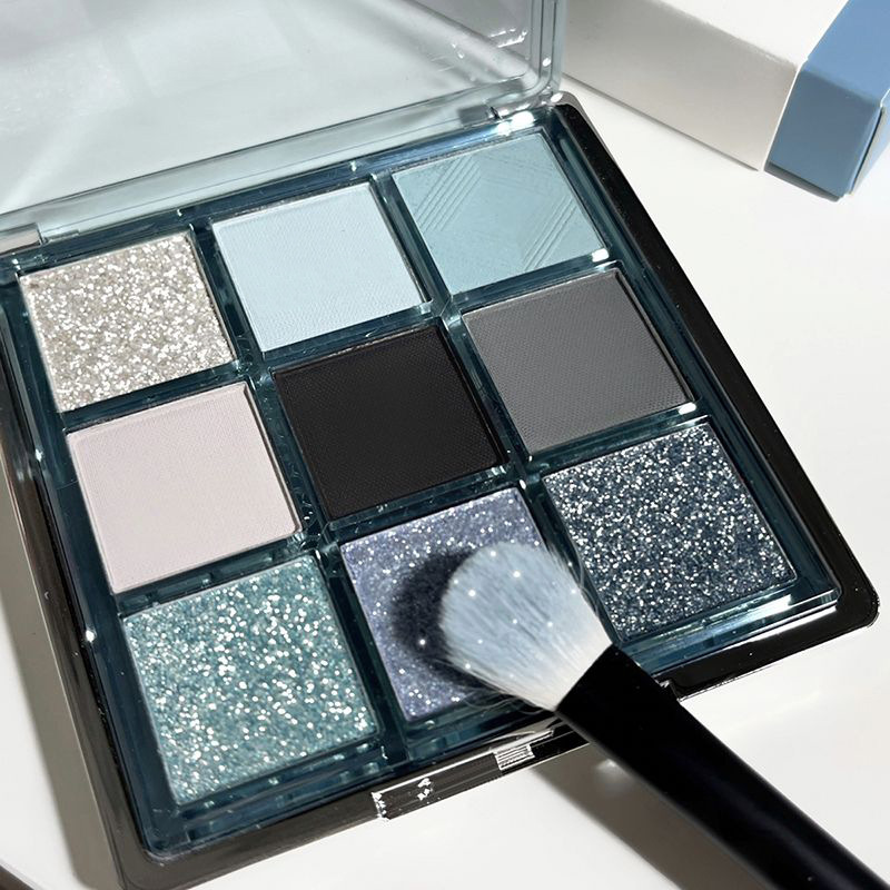 Capel Nine Color Eyeshadow Palette Matte Glitter Pearlescent Matte Earth Color Multi-Color Eyeshadow Korean Version Girl Series