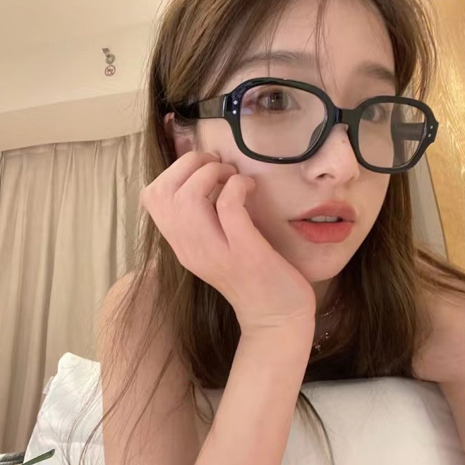 Новые ретро очки, элегантные, европейские и американские, квадратные, круглое лицо, толстая рамка, противосиний свет, универсальные