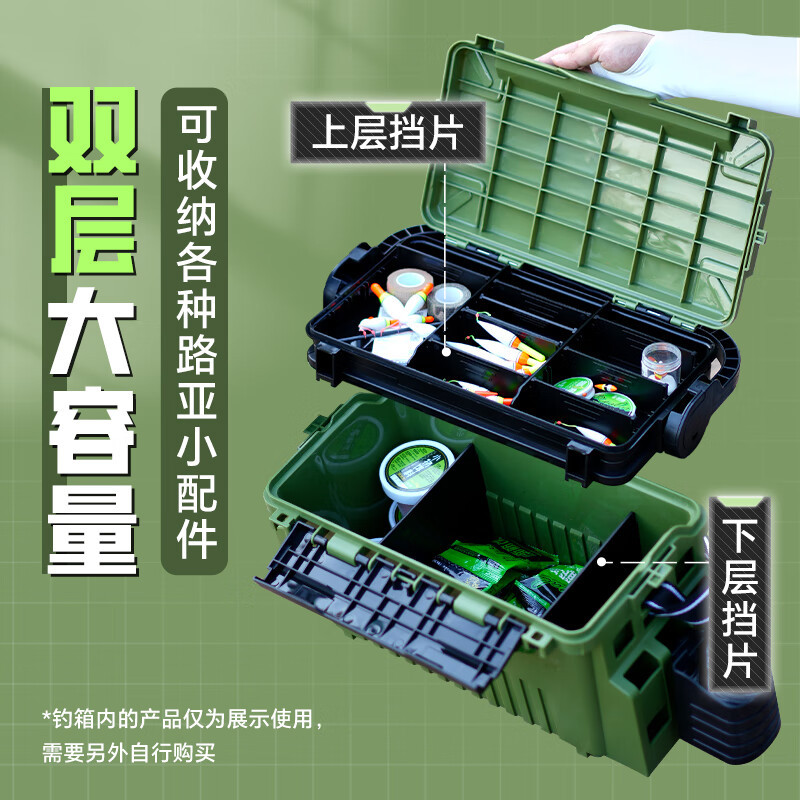 Factory Luya Fishing Box Double Layer Large Capacity Multifunctional Fishing Box Fishing Tackle Storage Fishing Box Luya Box Fishing Tackle