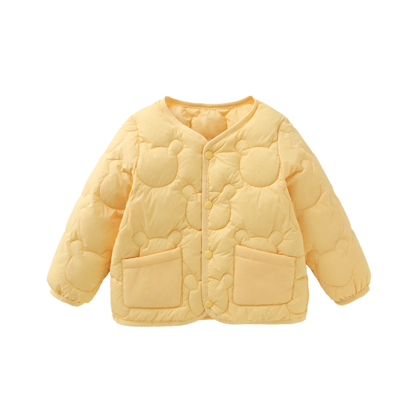 90 White Duck down Kidsren's down Jacket Liner Boys and Girls Inner Long-Sleeved Jacket Infant Baby Autumn and Winter Top