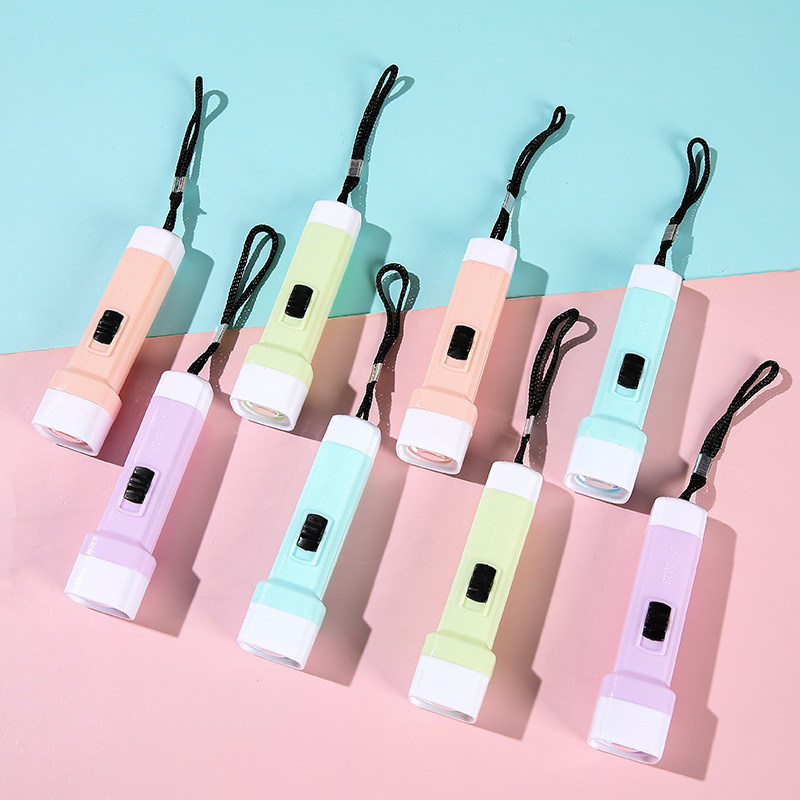 New Pure Color Simple Jelly Color Small Flashlight Strong Light Lighting Led Wholesale Small Household Appliances Small Gifts Wholesale