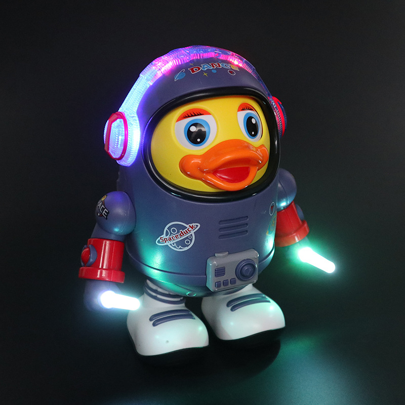 Shake Tone with Electric Dancing Space Duck Music Light Little Cute Duck Baby Boy Children's Toy Internet Celebratory Cross-Border
