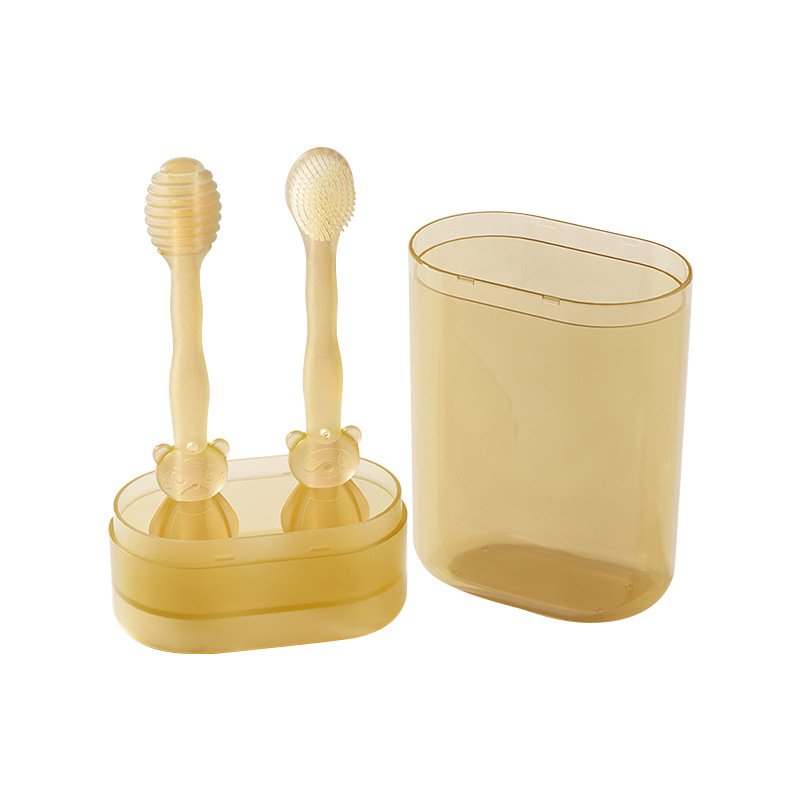 Liquid Silicone Tooth Moss Brush Set for Brushing and Cleaning Teeth Cleaning Four-piece Set for Newborns and Babies Oral Cleaning for Infants and Young Children