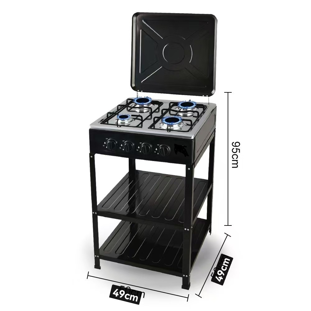 4-конфорочная газовая плита с полкой, шкафом, прямая продажа с завода, минимальный заказ 1 шт., в наличии полная единица и части