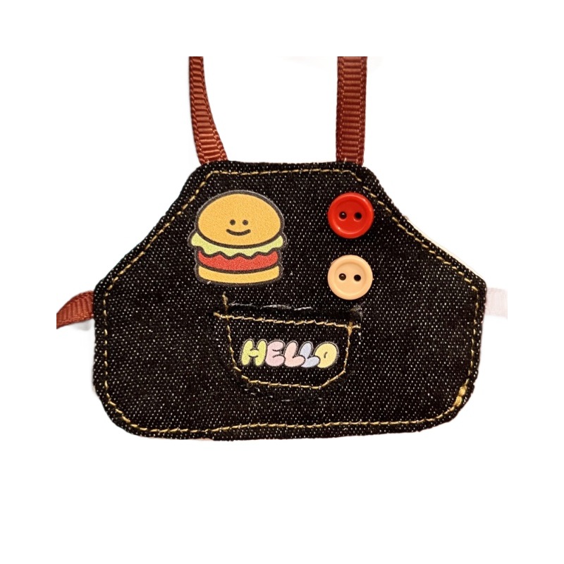 Manufacturer Wholesale 10cm Doll Clothes Self-Deprecating Bear Kt Cat Doll Clothes Denim Bib Apron Doll Kitty Apron