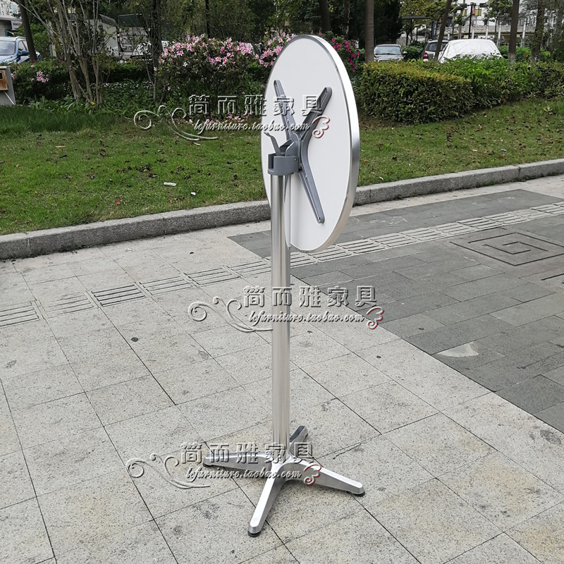 Xzfu002 Sun Protection Portable Folding Bar Table Outdoor Stainless Steel Small Round Bar Table Lightweight Foot Celebration Wine