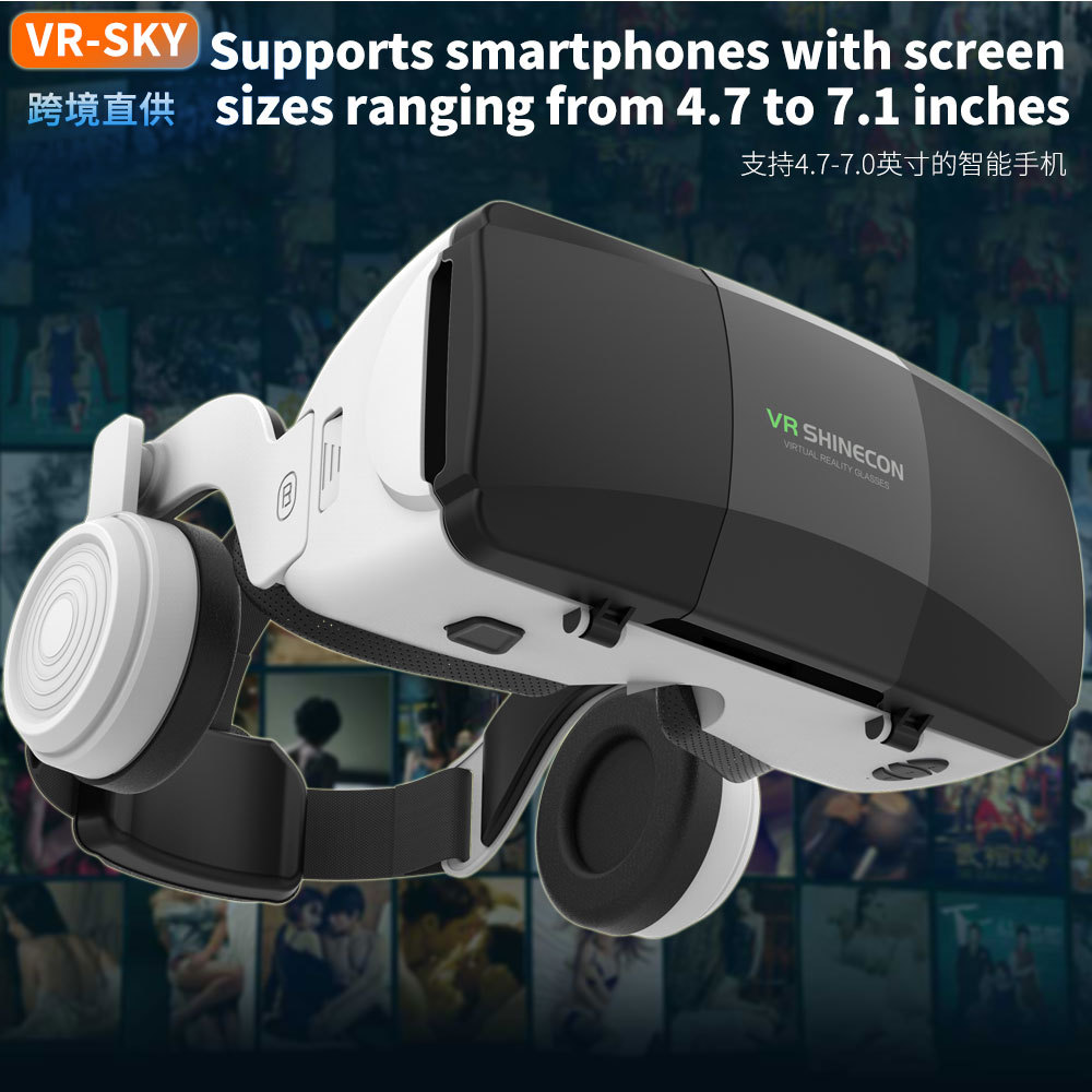 Cross-Border Hot-Selling New 3D Glasses Metaverse Blue Light Portable Mobile Phone Virtual Reality Game Helmet Vr Glasses