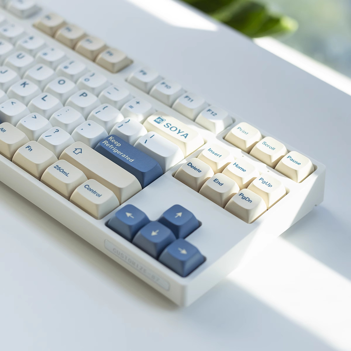 XDA height soy milk English 134 keys PBT sublimation part five-sided craft mechanical keyboard small full set of keycaps