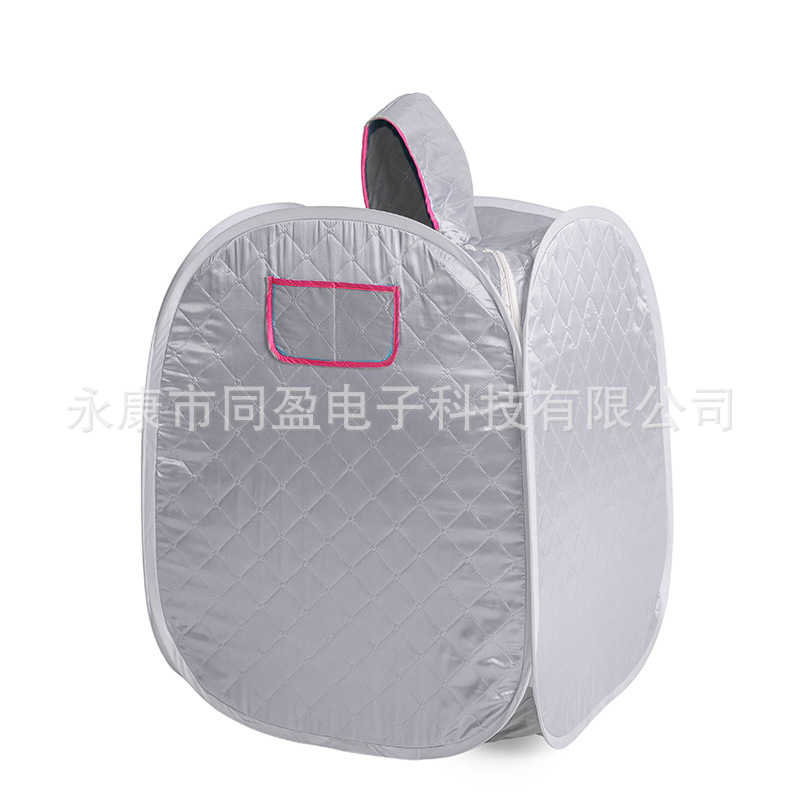 Source Factory Khan Steam Box Household Steam Sauna Box Blue Khan Steam Room Single Folding Portable Sauna Room