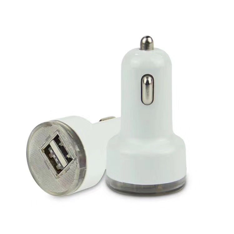 Dual USB mini one-shell pacifier car charger 5V2.1A car charger manufacturer explosion car charger