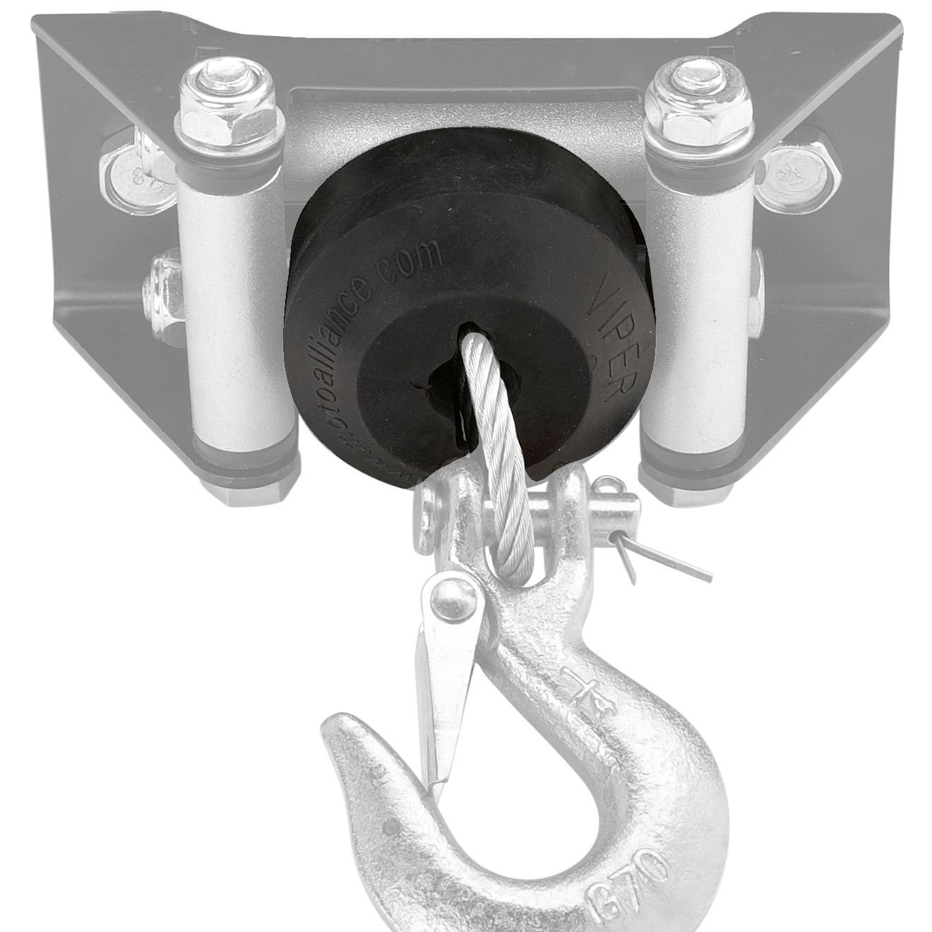 Winch Rope Hook Rubber Block Protection Block Rope Guide Frame Guide Mouth Off-Road Rubber Plug Atv Protection Rope Wear-Free