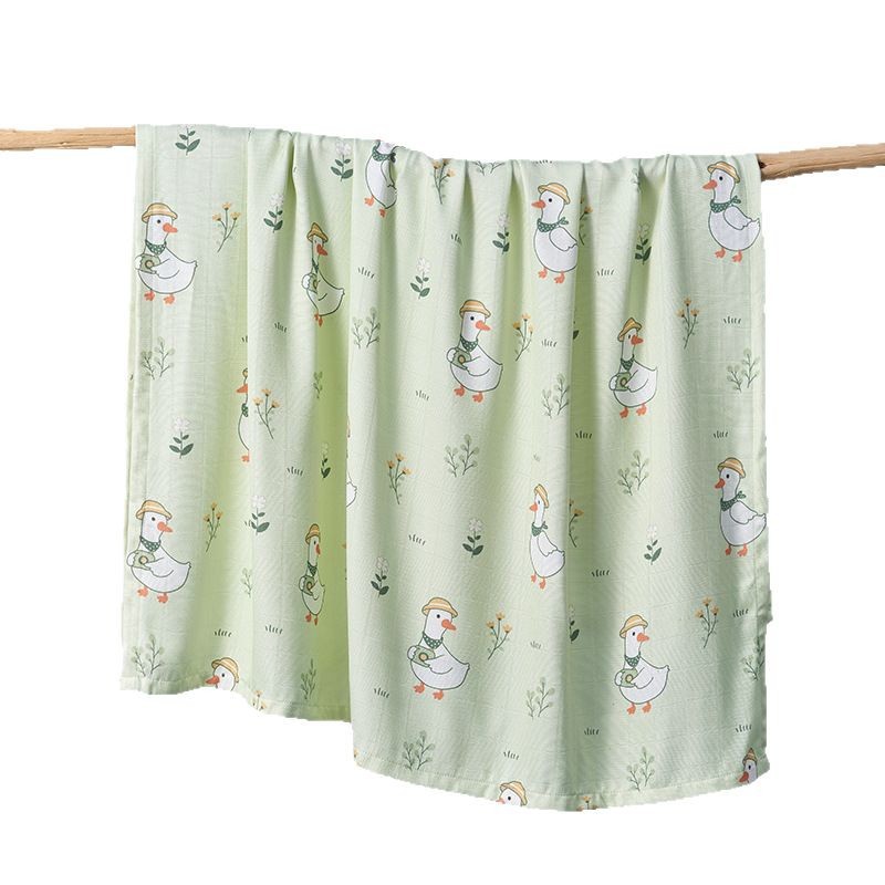 Bamboo Fiber Blanket Class A Baby Antibacterial Spring and Summer Thin Nap Blanket Air Conditioning Summer Cool Cover Cartoon Printing Blanket
