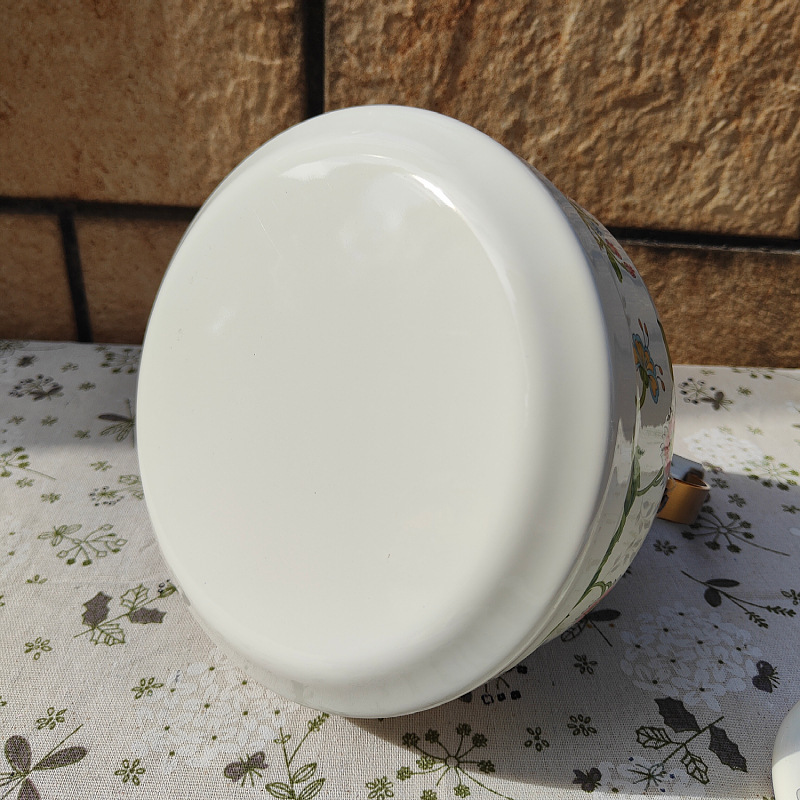 Enamel Enamel Pot Cold Boiled Water Kettle Teapot Nostalgic Retro Induction Cooker Water Kettle Gas Gas Stove Household Large Capacity