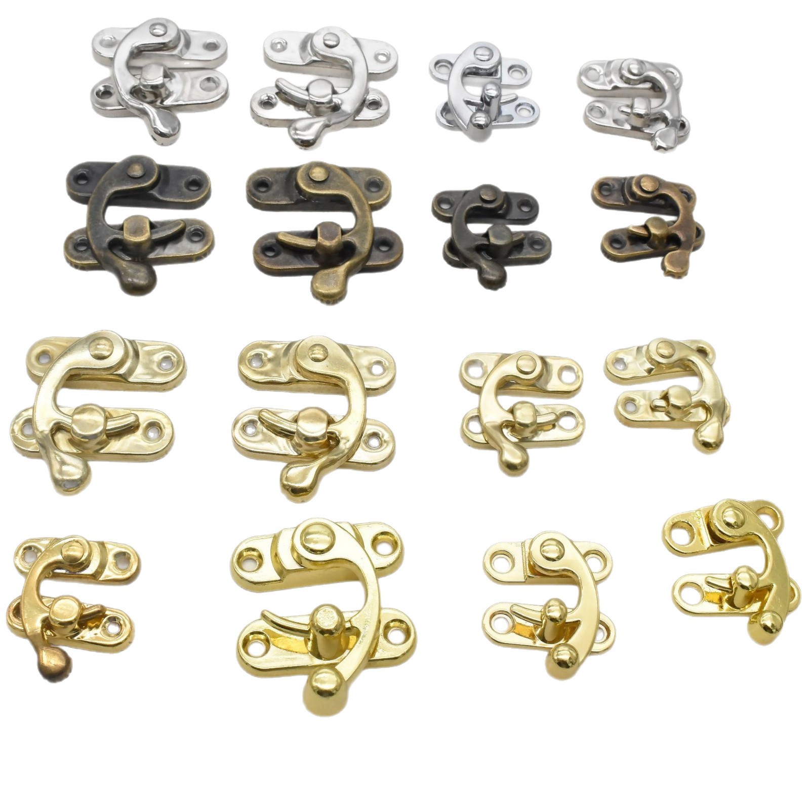 Antique-Style Iron Box Latch Hook Wine Box Clasp Gift Box Box Latch Horn Lock Hidden Box Latch Jingmao New Chinese Style