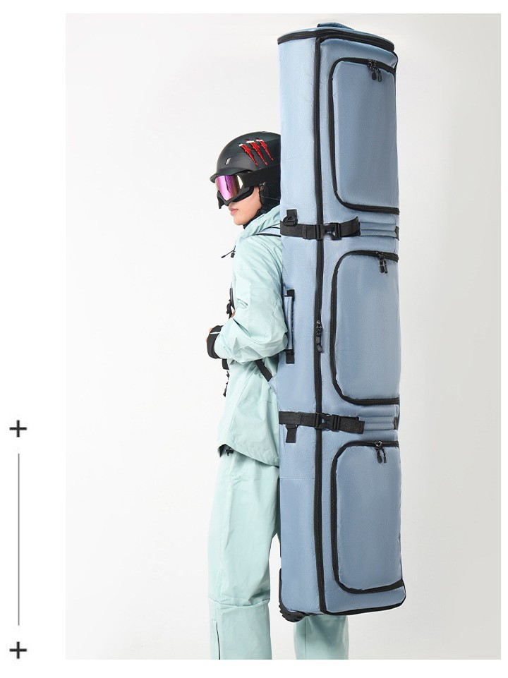 New Waterproof Ski Bag, Single Board Bag, Double Board Bag with Wheels, Three Compartments, Dry and Wet Separation, Large Capacity, Can Be Checked