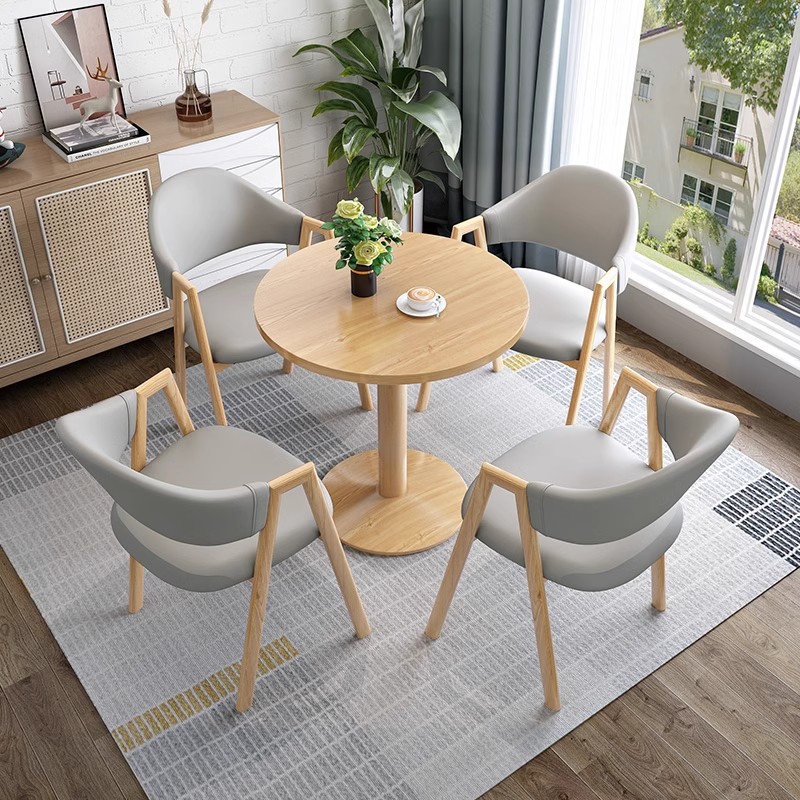 Скандинавский простой комплект стола и стульев для переговоров, офисный бизнес, приемная, домашний балкон, маленький круглый стол для чайной